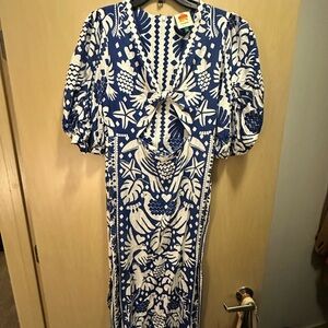 FARM Rio Jungle Scarf Midi Dress